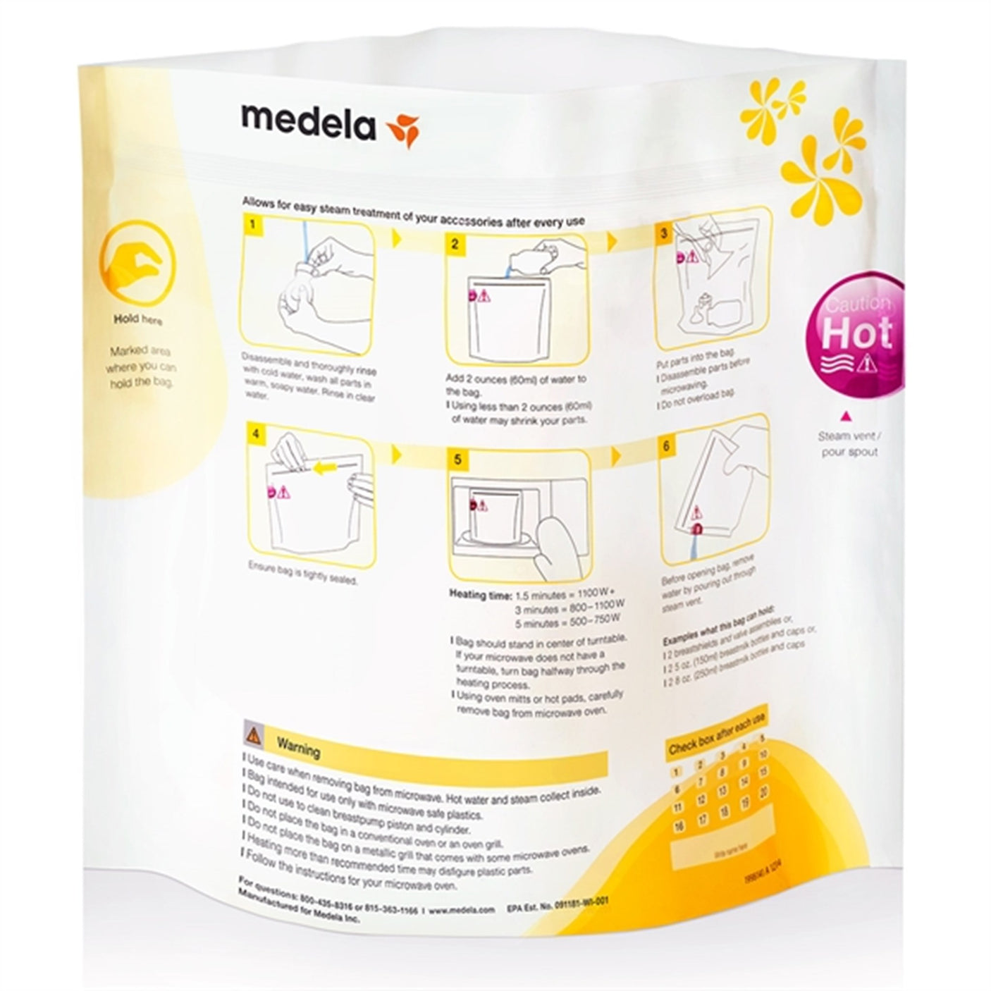 medela Quick Clean Bags For Microwave, 5 pcs.