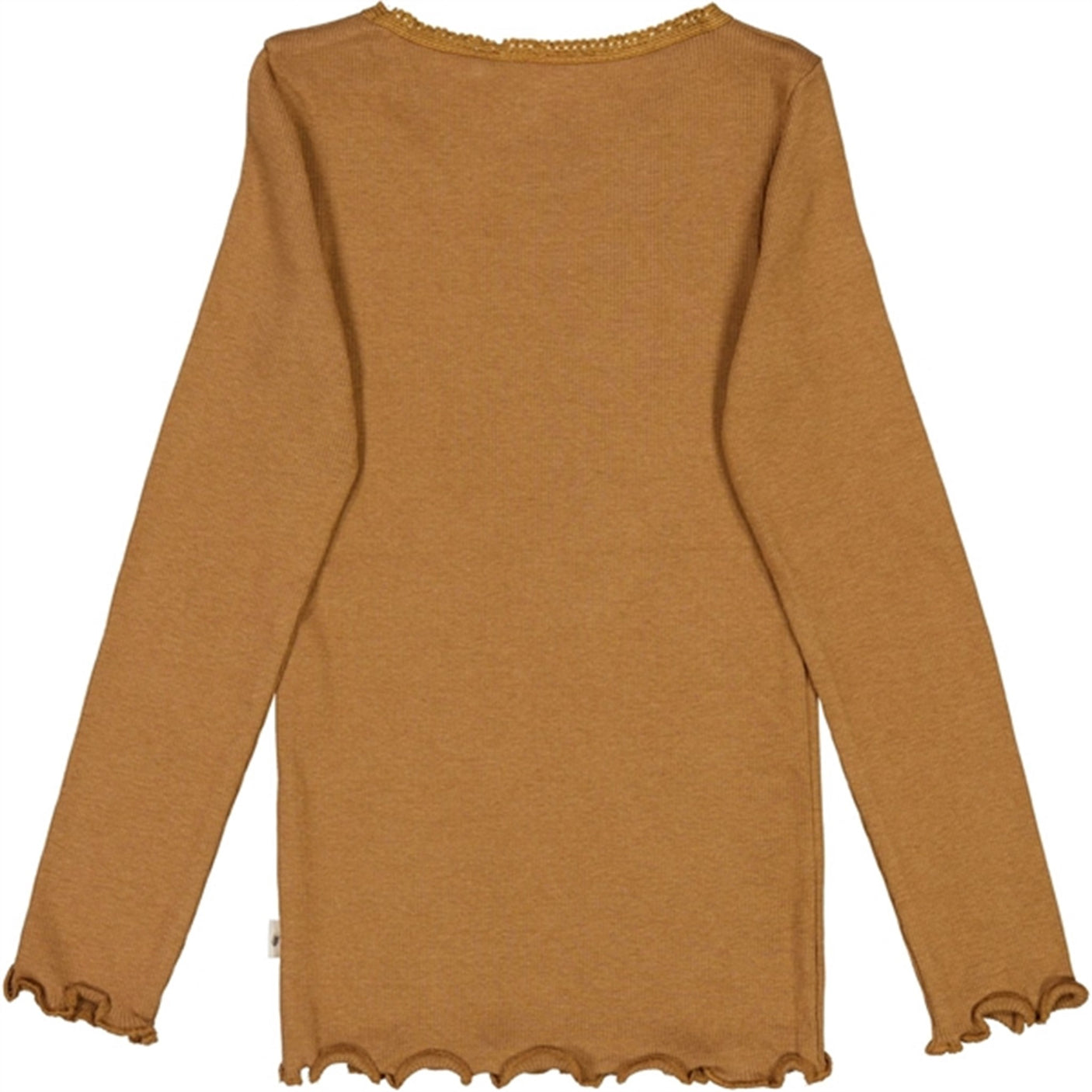Wheat Caramel Rib Lace Blouse