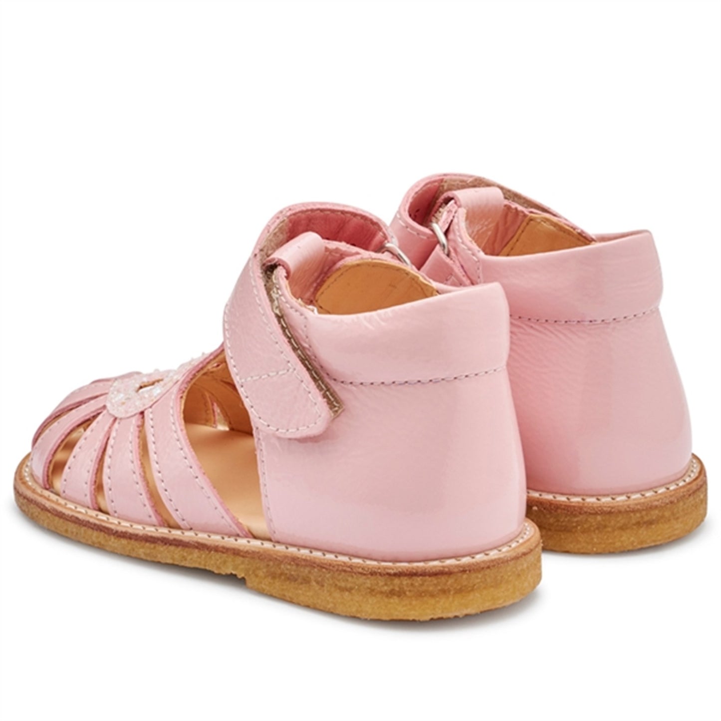 Angulus Starter Sandal W. Velcro Rose/Rose Glitter