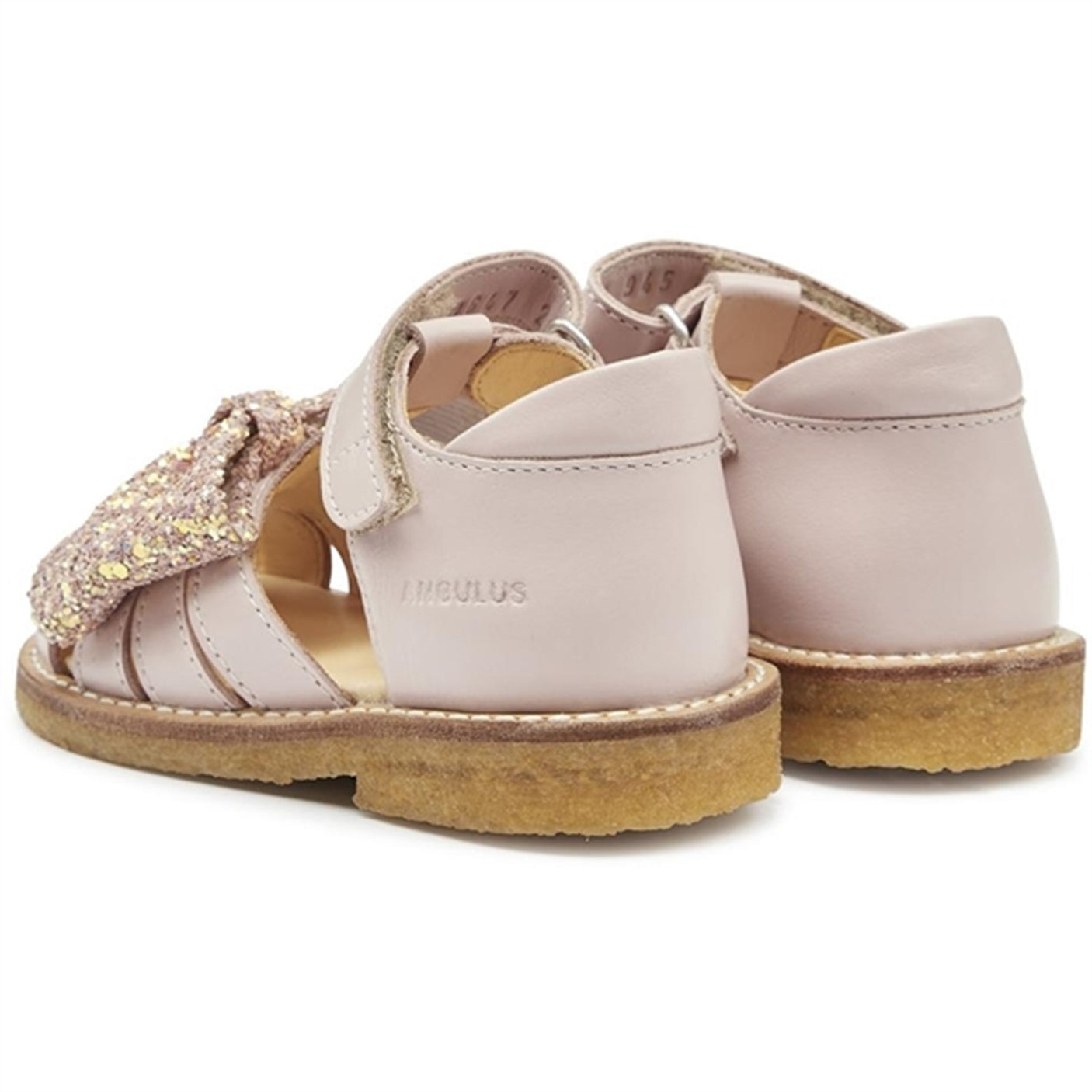 Angulus Starter Sandals Pale Rose/Rose Glitter