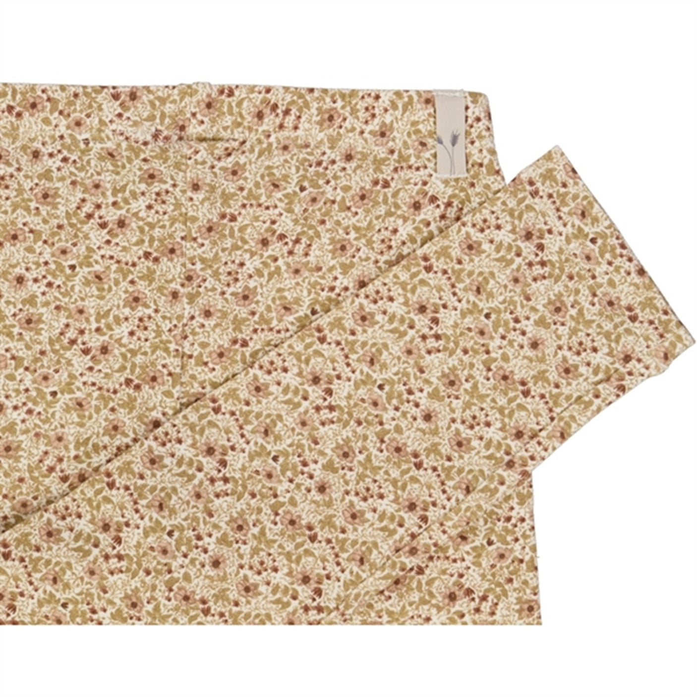 Wheat Eggshell Flowers Jersey Leggings
