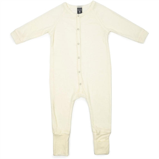 Smallstuff Wool Drop Needle Night Suit Off White
