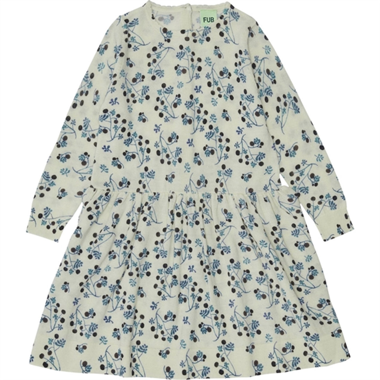 FUB Printed Dress Ecru/Pistachio