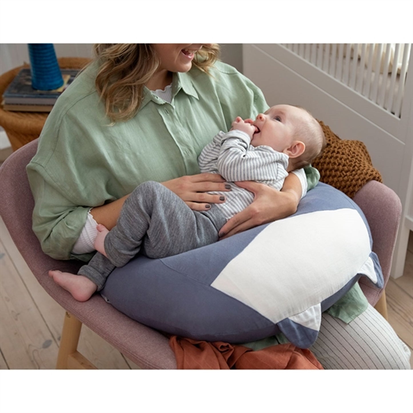 Sebra Nursing Pillow Rebel The Racoon Blue