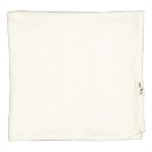 MarMar New Born Wool Pointelle Natural Alida Blanket