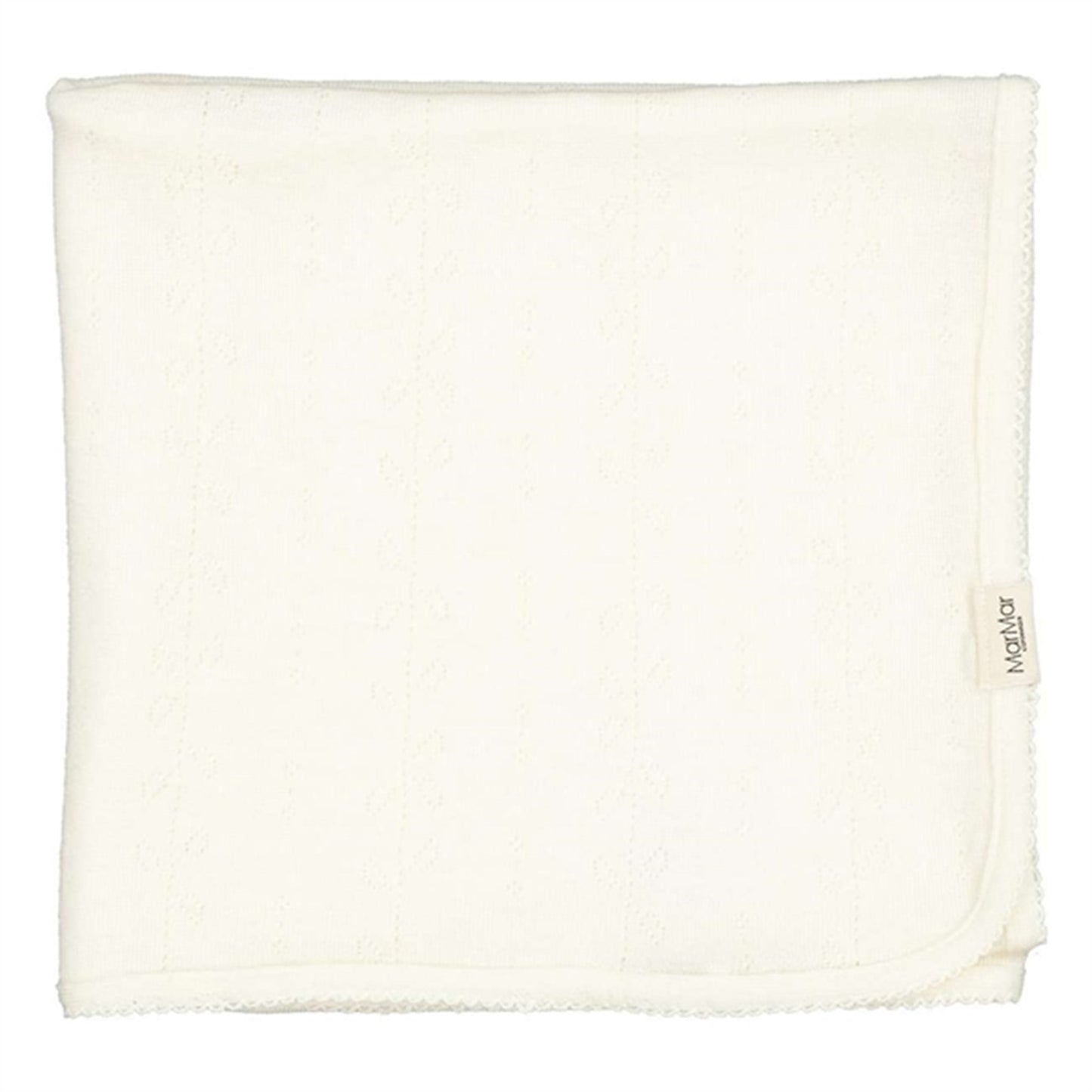 MarMar New Born Wool Pointelle Natural Alida Blanket