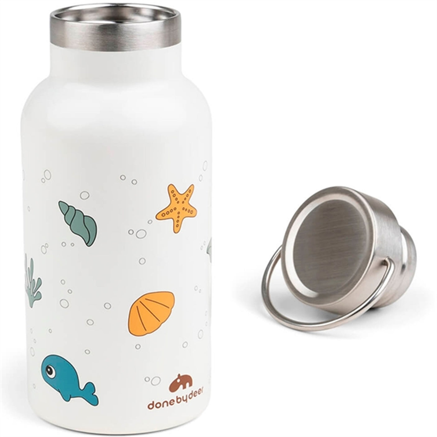 Done by Deer Thermo Metal Bottle Sea Friends Beige