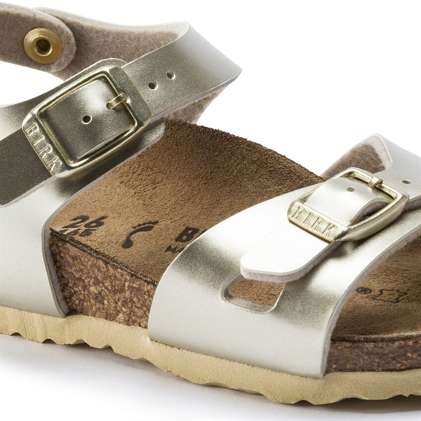 Birkenstock Rio Kids BF Electric Metallic Gold Sandals