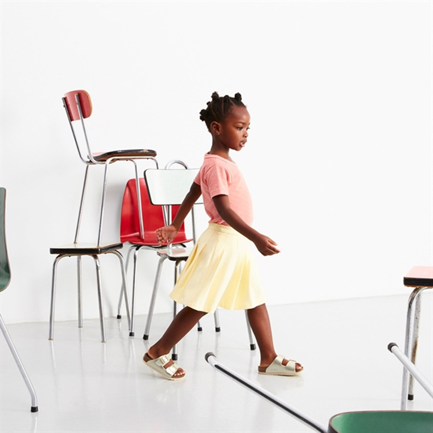 Birkenstock Arizona Kids Electric Metallic Gold Sandals