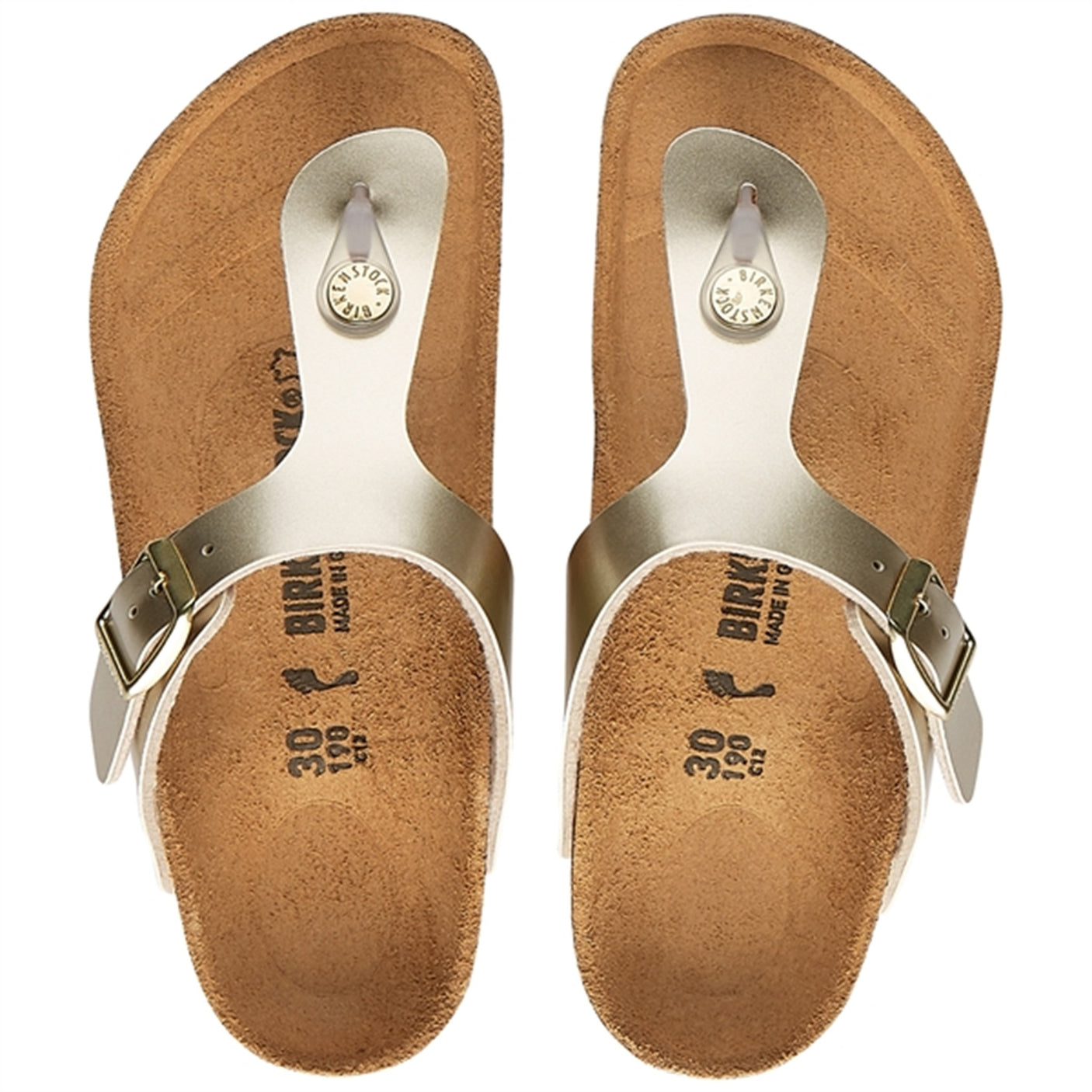 Birkenstock Gizeh Kids Electric Metallic Gold Sandals