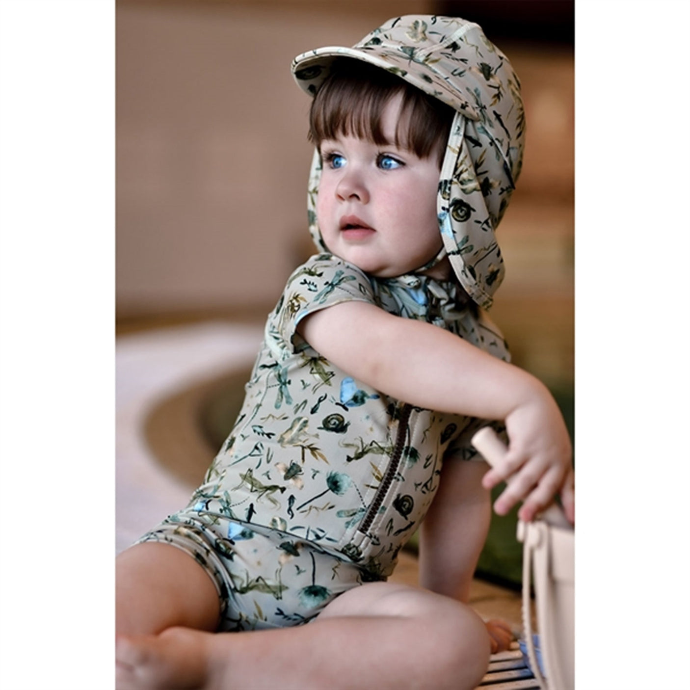 Mikk-Line Swim Hat Print Recycled Desert Sage