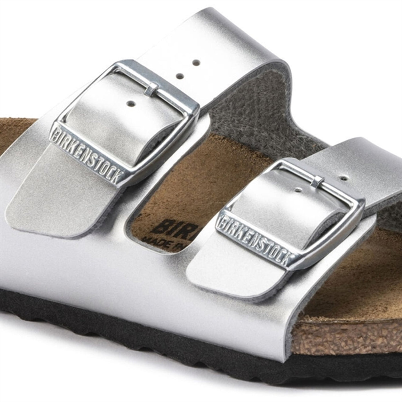Birkenstock Arizona Kids BF Electric Metallic Silver Sandals