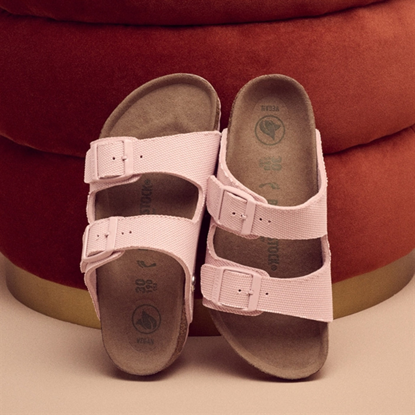 Birkenstock Arizona Kids TEX Canvas Soft Pink Sandals