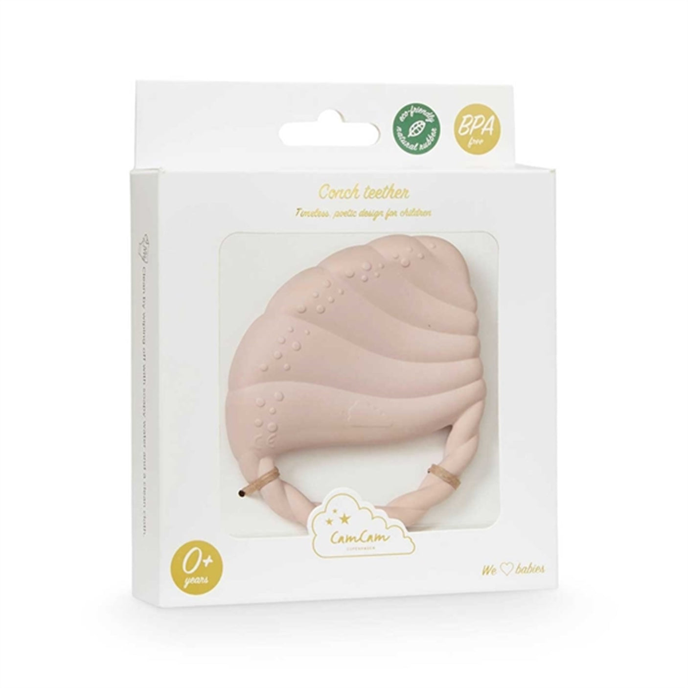 Cam Cam Copenhagen Conch Teether Shell 2