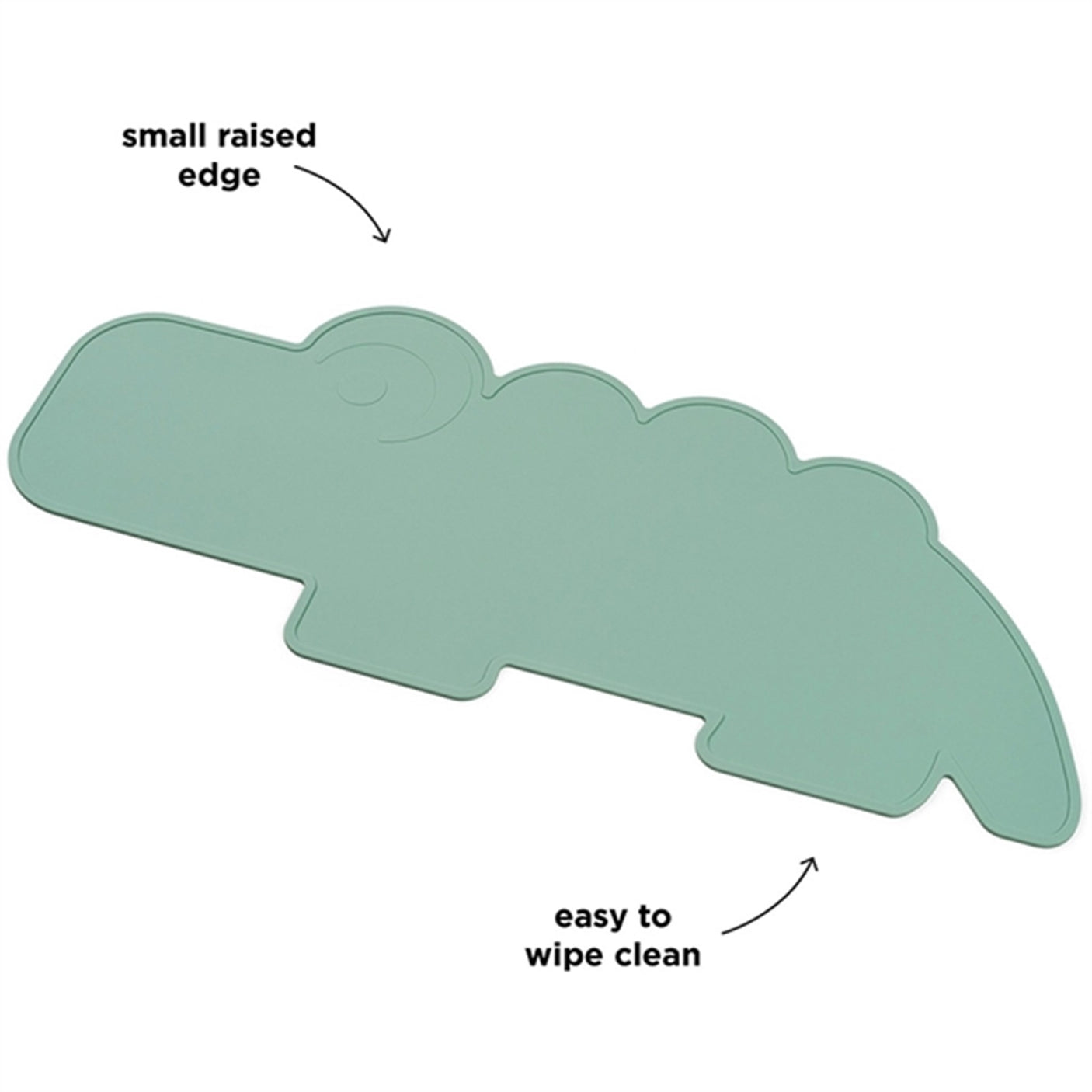 Done by Deer Silicone Placemat Croco Green