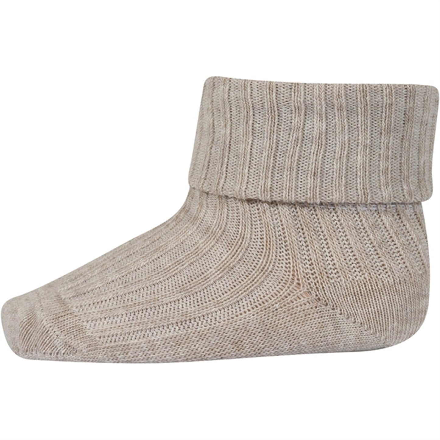 MP 533 Cotton Rib Baby Socks Beige Melange