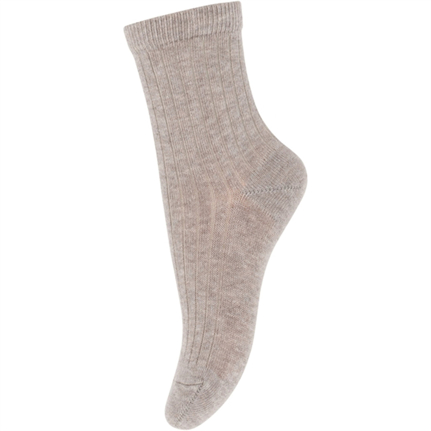 MP Danmark 7080 Cotton Rib Socks 489 Light Brown Melange