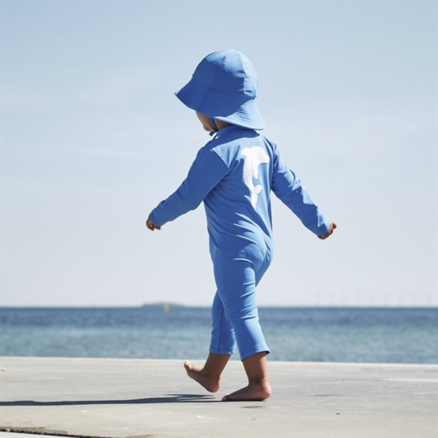 Petit Crabe Azure Lou Onesie with Zipper