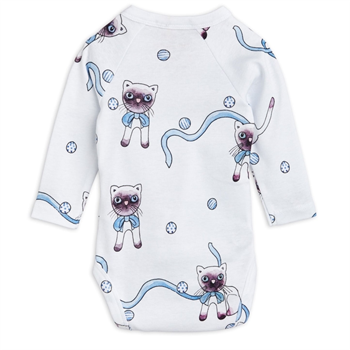 Mini Rodini Light Blue Siamese Aop Wrap Body