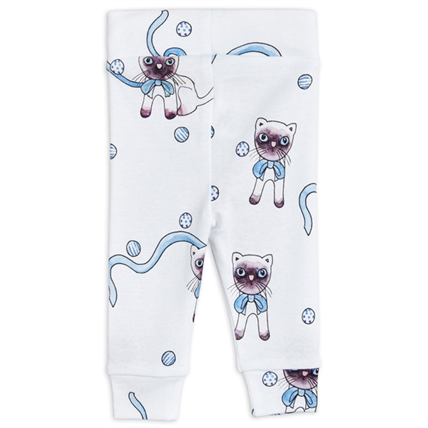 Mini Rodini Light Blue Siamese Aop Leggings