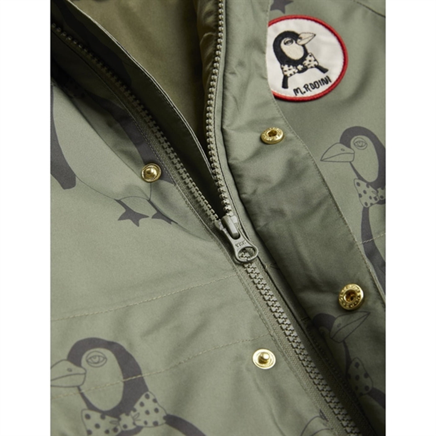 Mini Rodini Kebnekaise Penguin Winter Suit Green