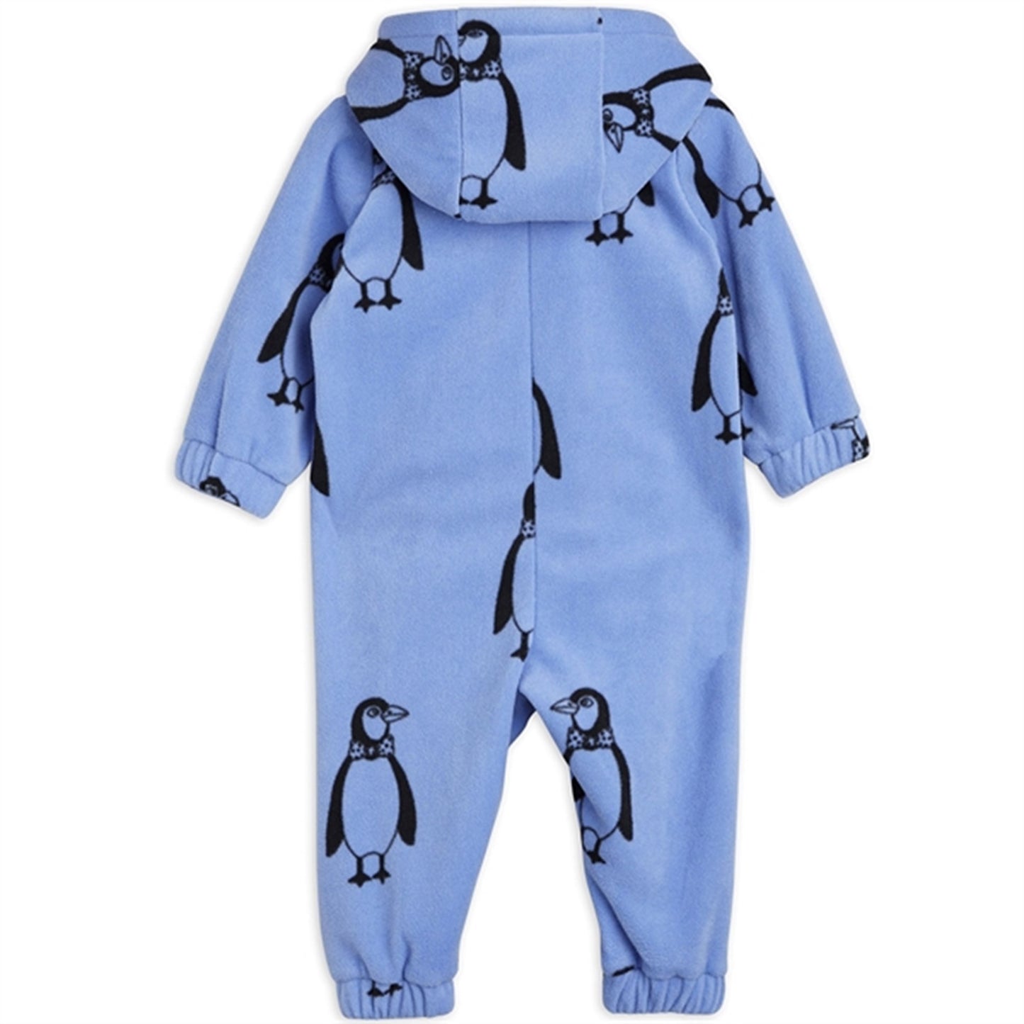 Mini Rodini Penguin Fleece Onesie Blue