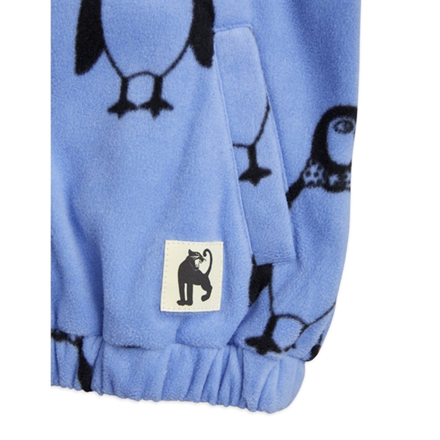 Mini Rodini Penguin Fleece Jacket Blue