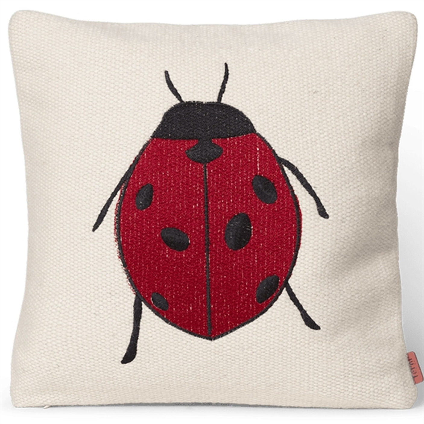 Ferm Living Forest Embroidered Cushion Ladybird
