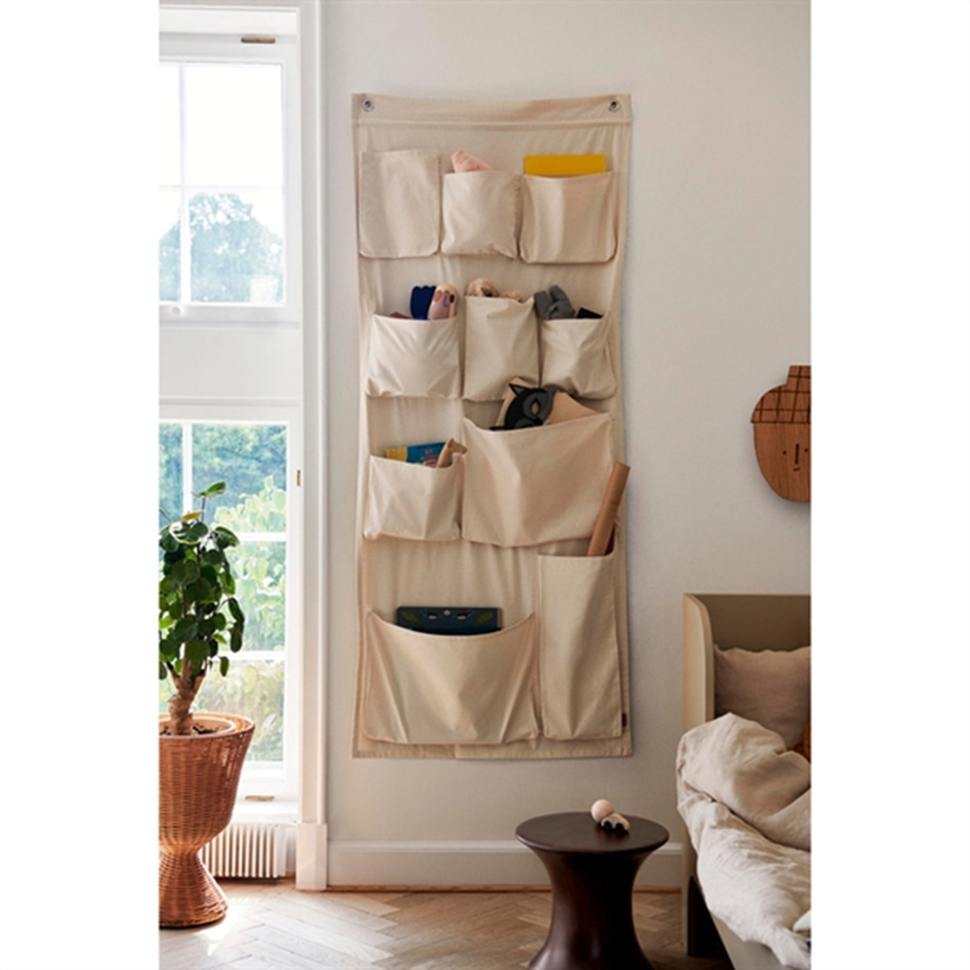 Ferm Living Canvas Wall Pockets XL Off-White
