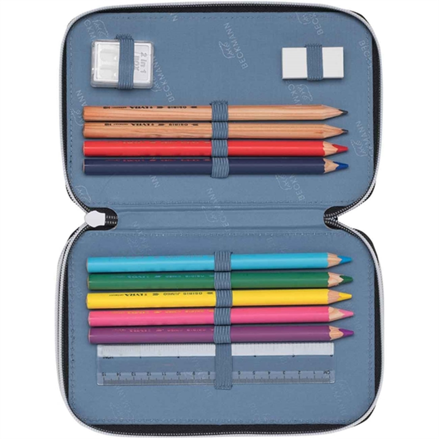 Beckmann Three Section Pencil Case Camo Rex