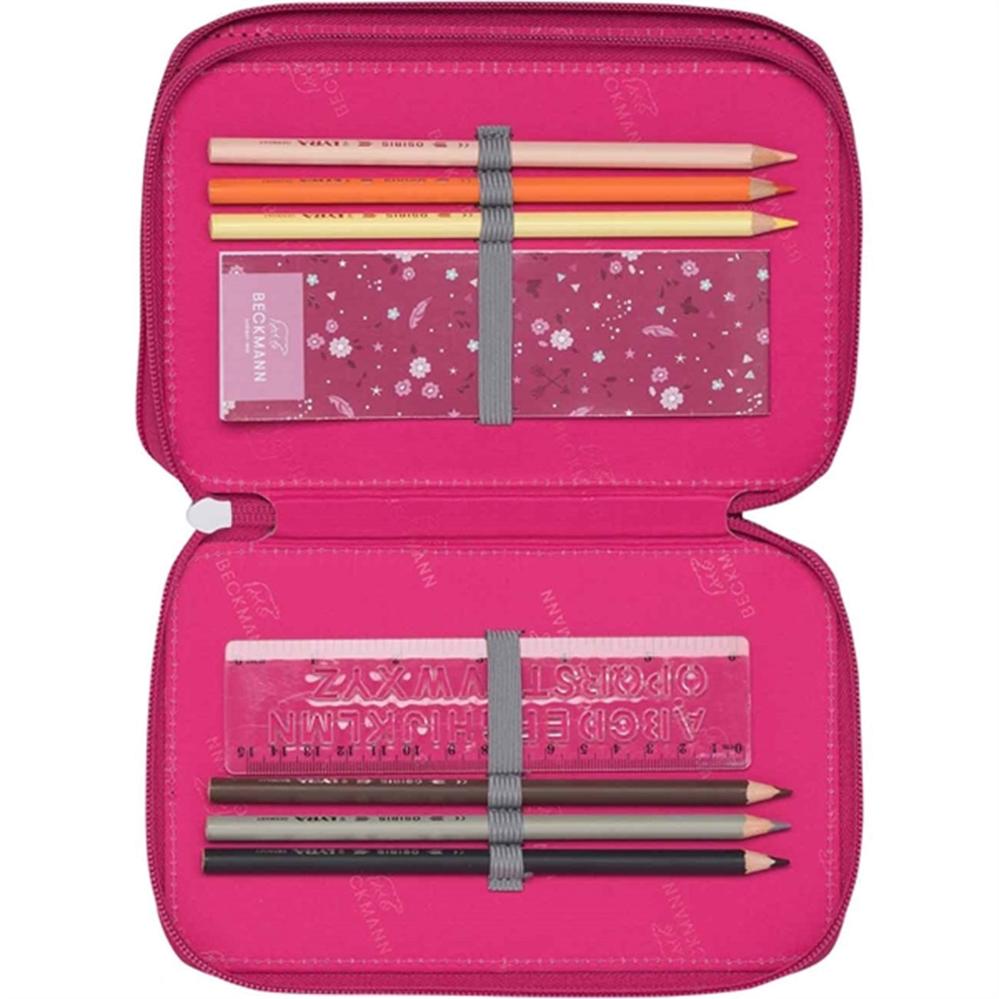 Beckmann Three Section Pencil Case Forest Deer