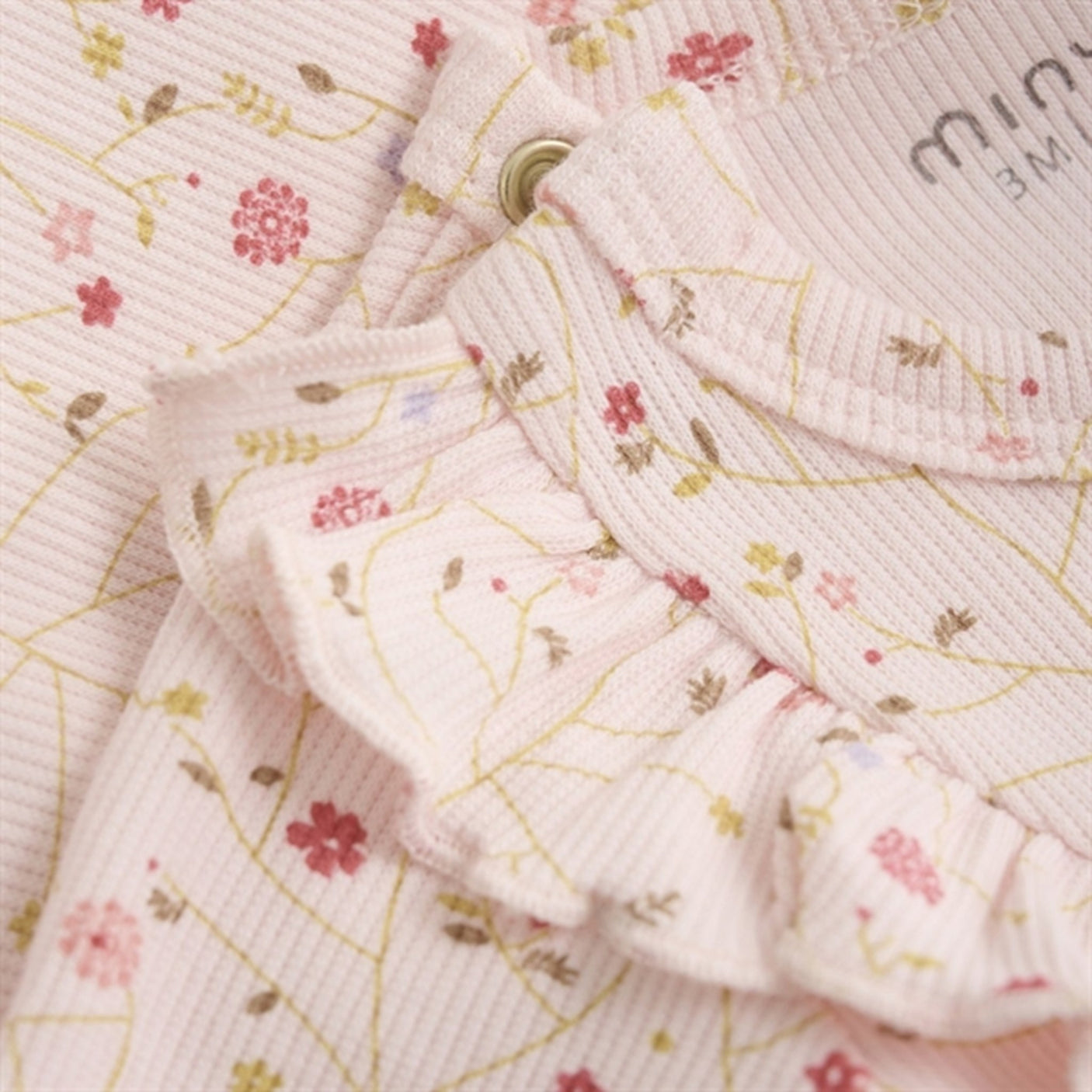 Minymo Pink Dogwood Body AOP Rib