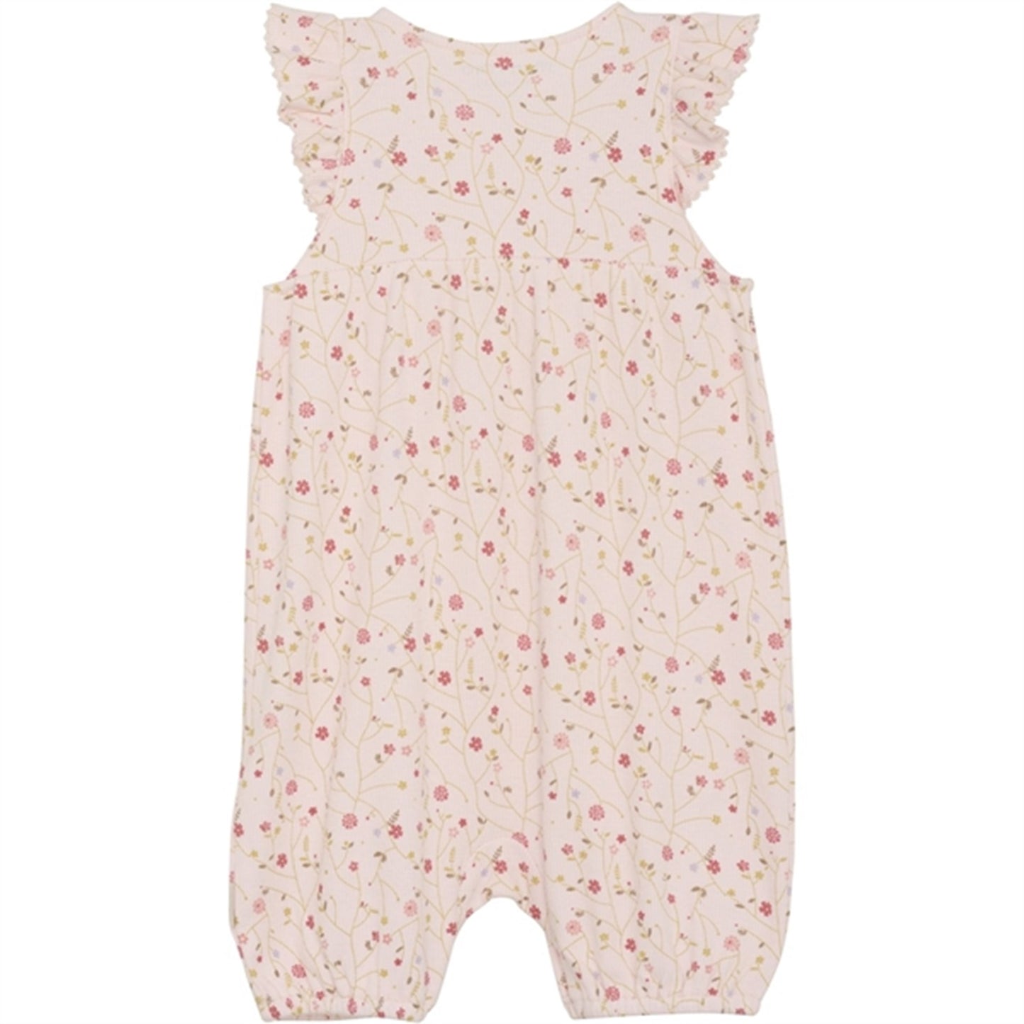 Minymo Pink Dogwood Onesie AOP Rib