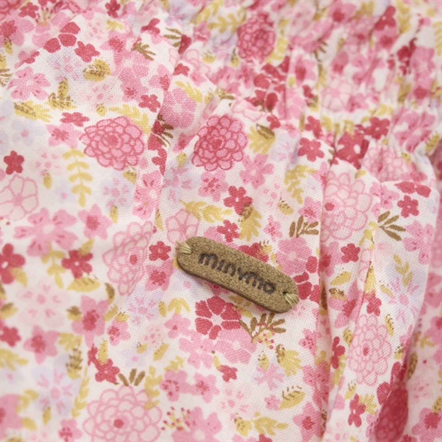 Minymo Pink Dogwood Pants AOP w. Lining