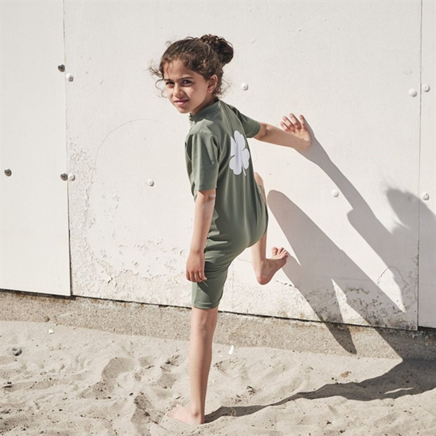 Petit Crabe Army Noe Onesie with Zipper