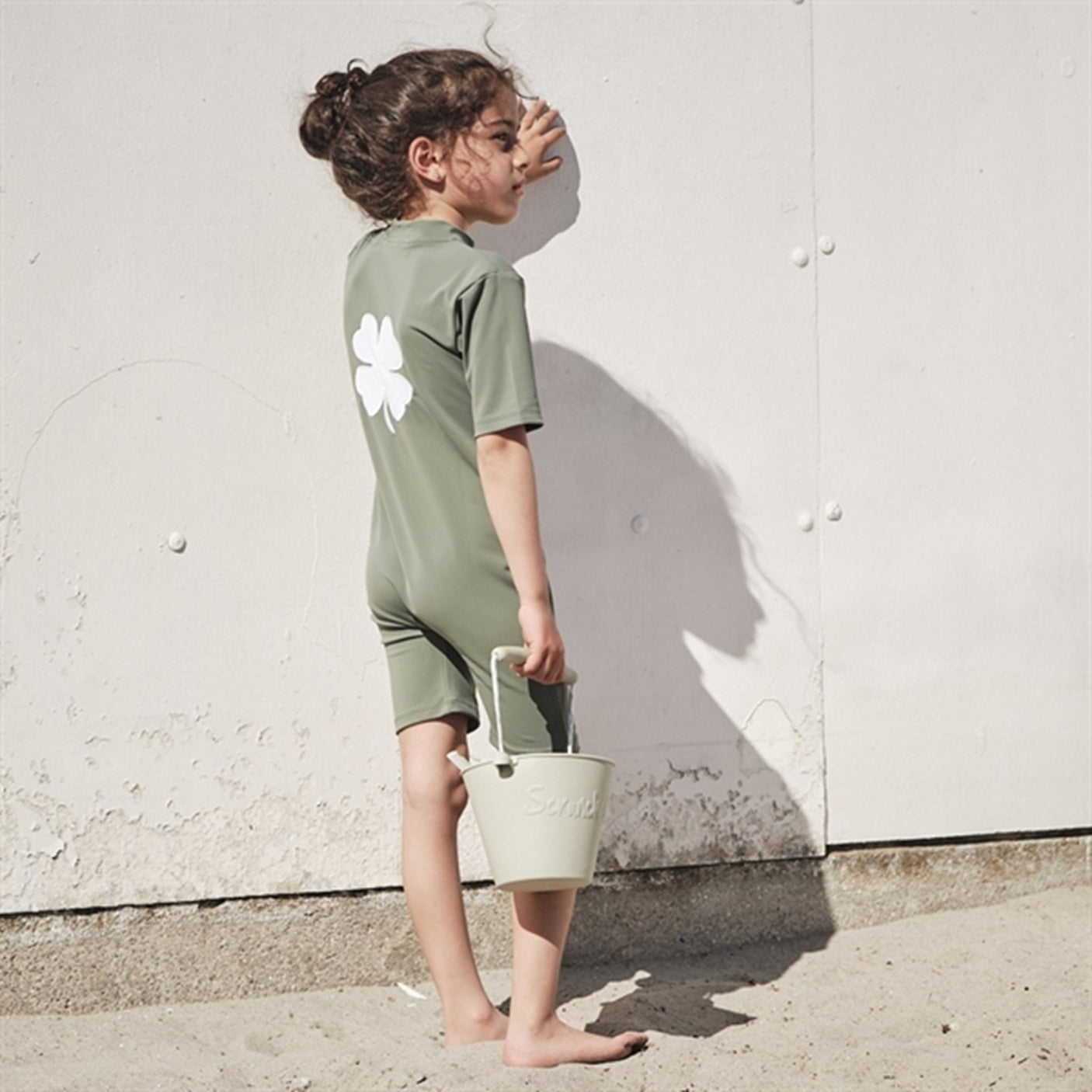 Petit Crabe Army Noe Onesie with Zipper