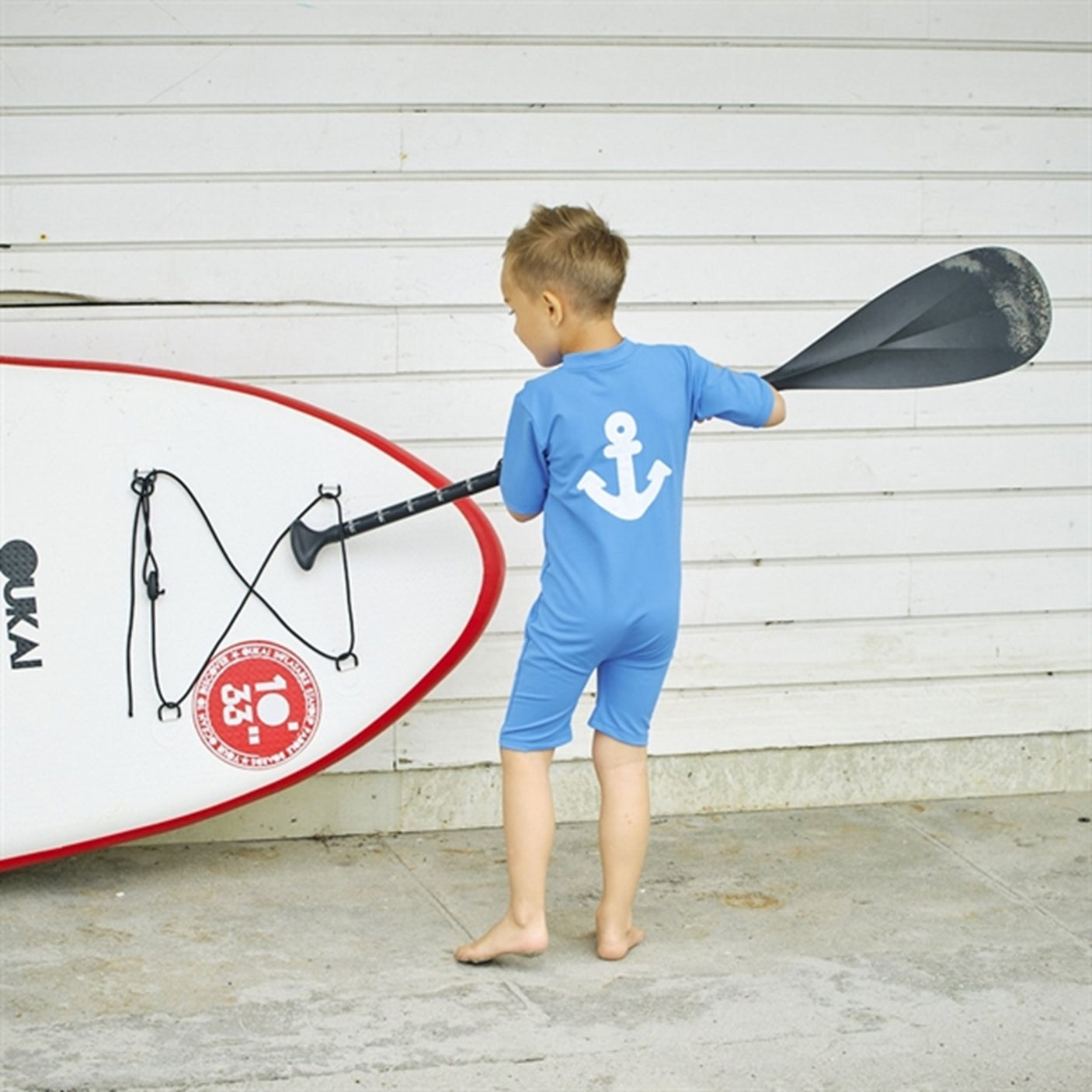 Petit Crabe Azure Noe Onesie with Zipper