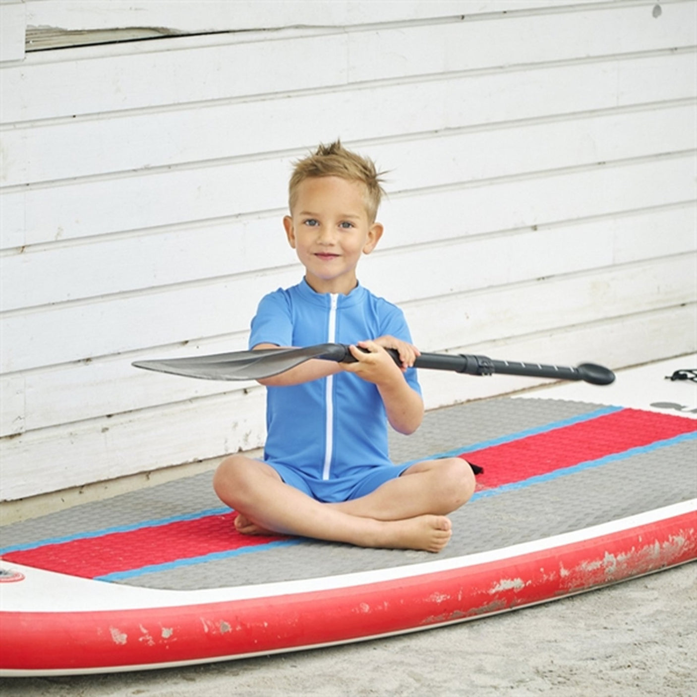 Petit Crabe Azure Noe Onesie with Zipper