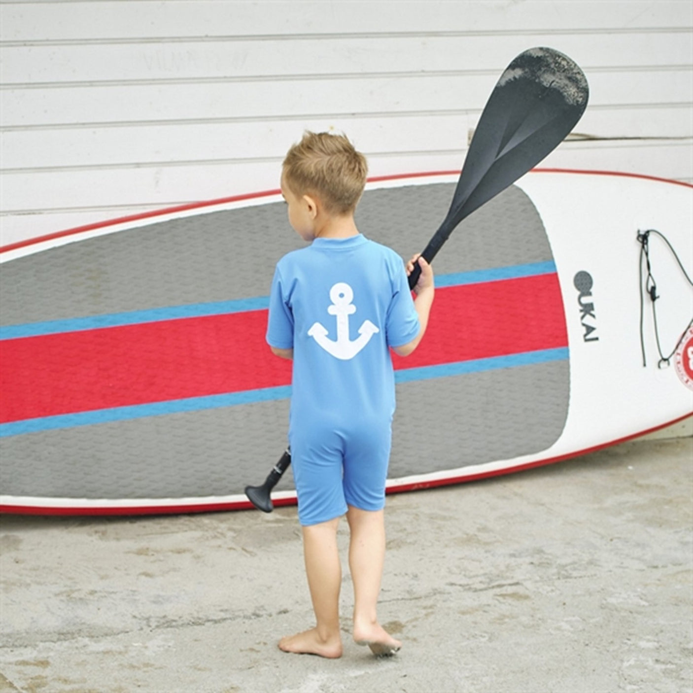 Petit Crabe Azure Noe Onesie with Zipper