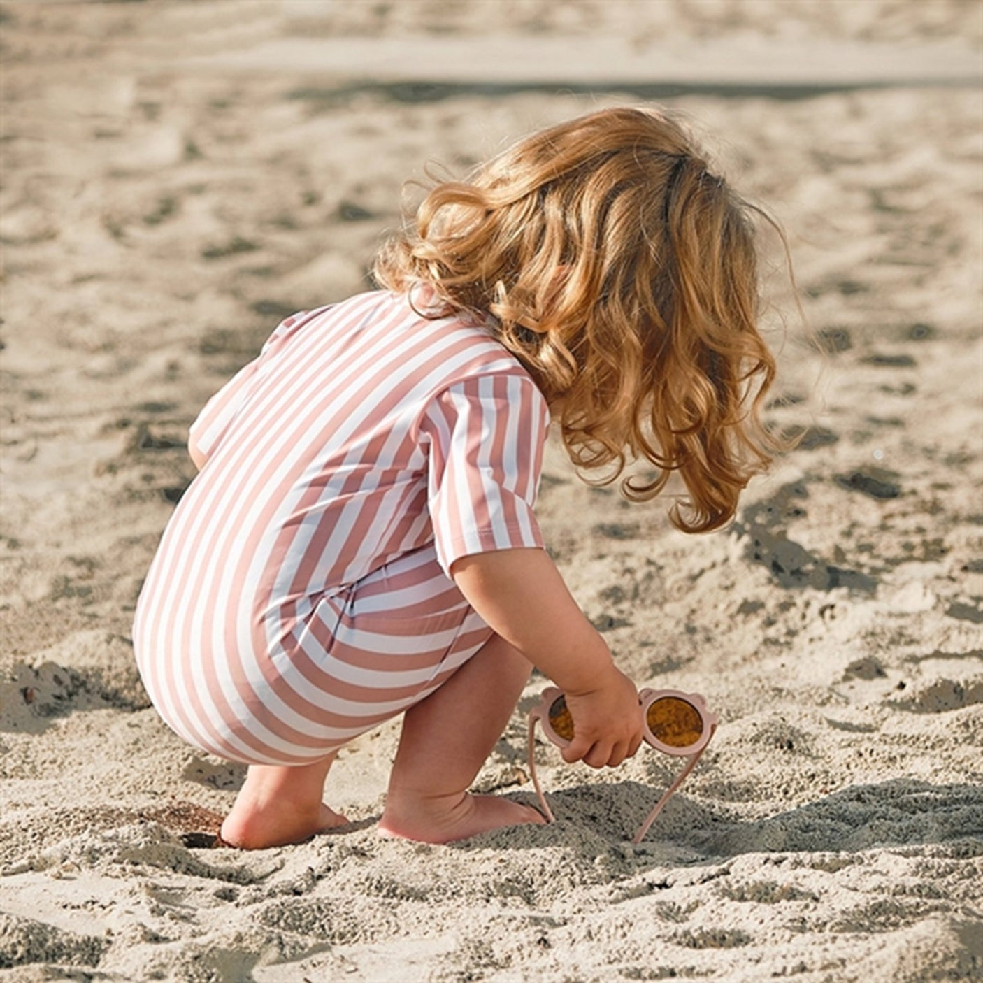 Petit Crabe Candy Stripes Natsu Onesie with Zipper