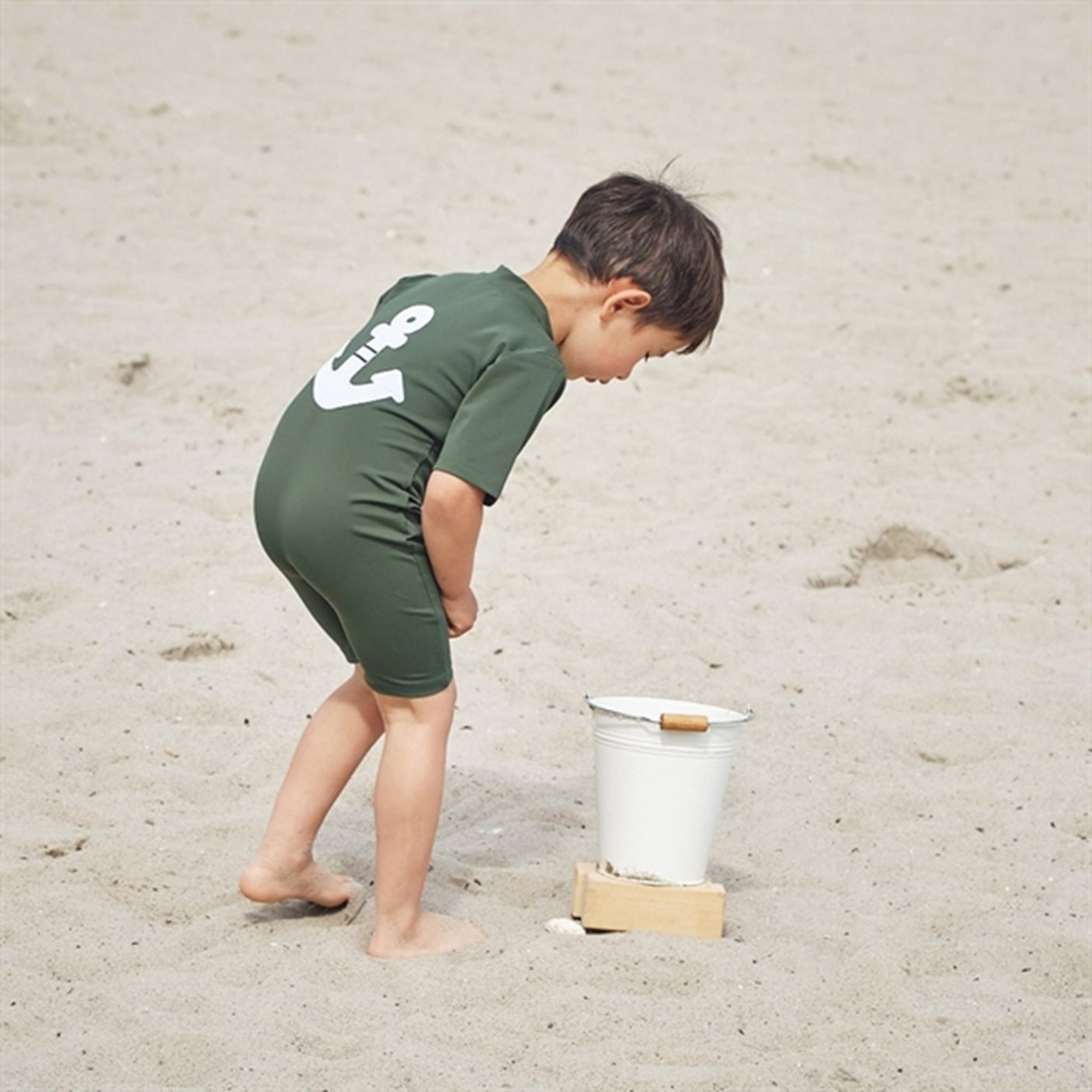 Petit Crabe Forest Noe Onesie with Zipper