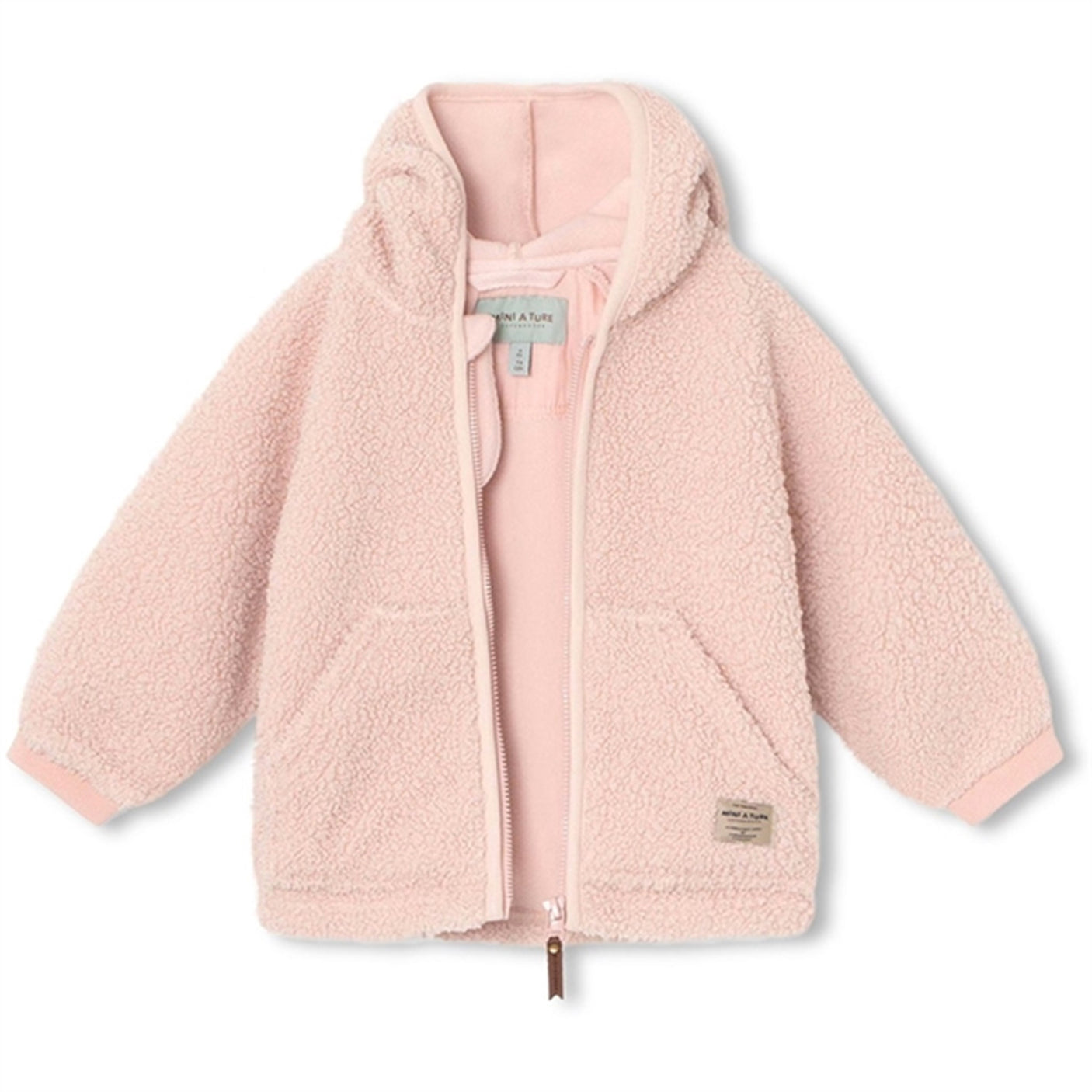 MINI A TURE Liff Teddy Fleece Jacket Rose Smoke