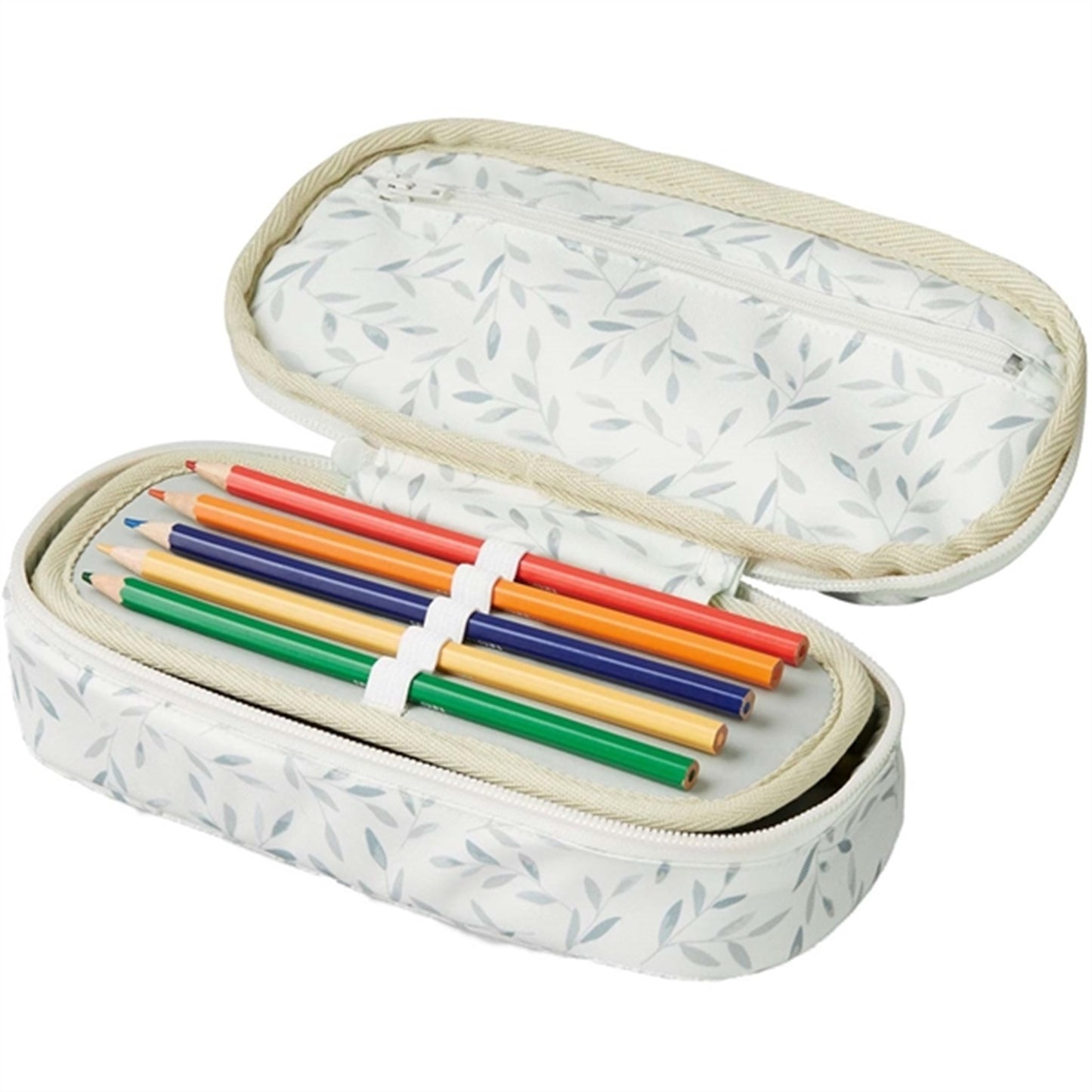 Cam Cam Copenhagen Pencil Case Green Leaves 3