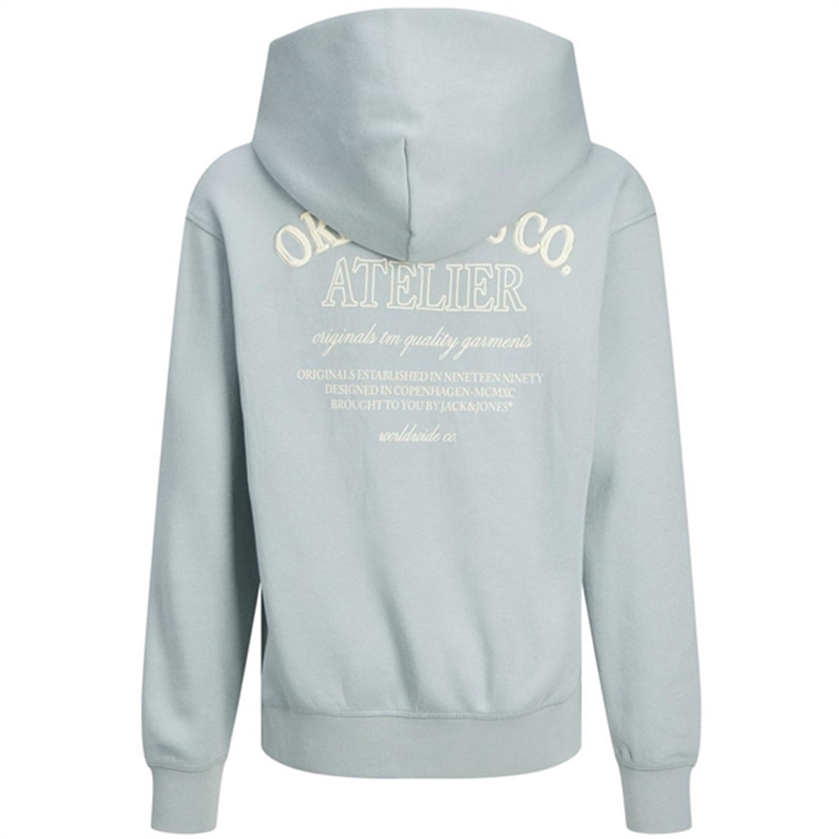 Jack & Jones Junior Gray Mist Jorsantorini Graphic Sweat Hoodie