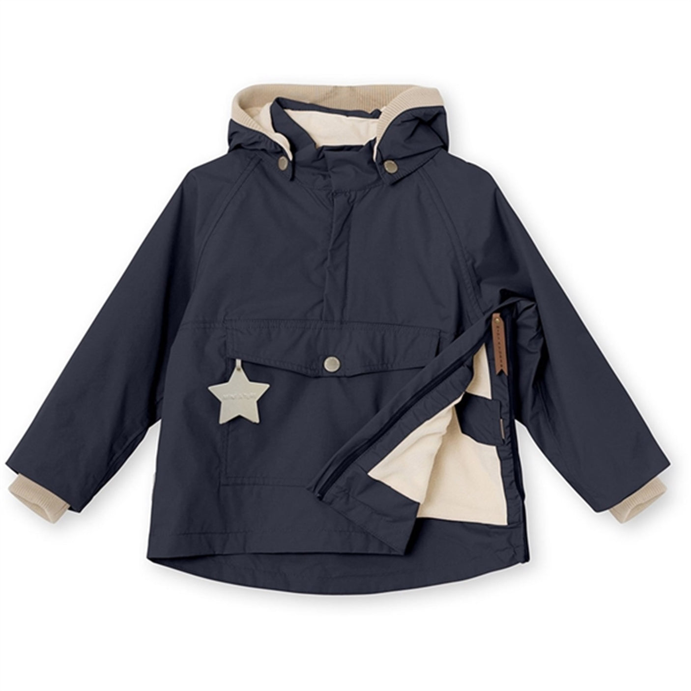 MINI A TURE Vito Spring Anorak w/Fleece Lining Ombre Blue