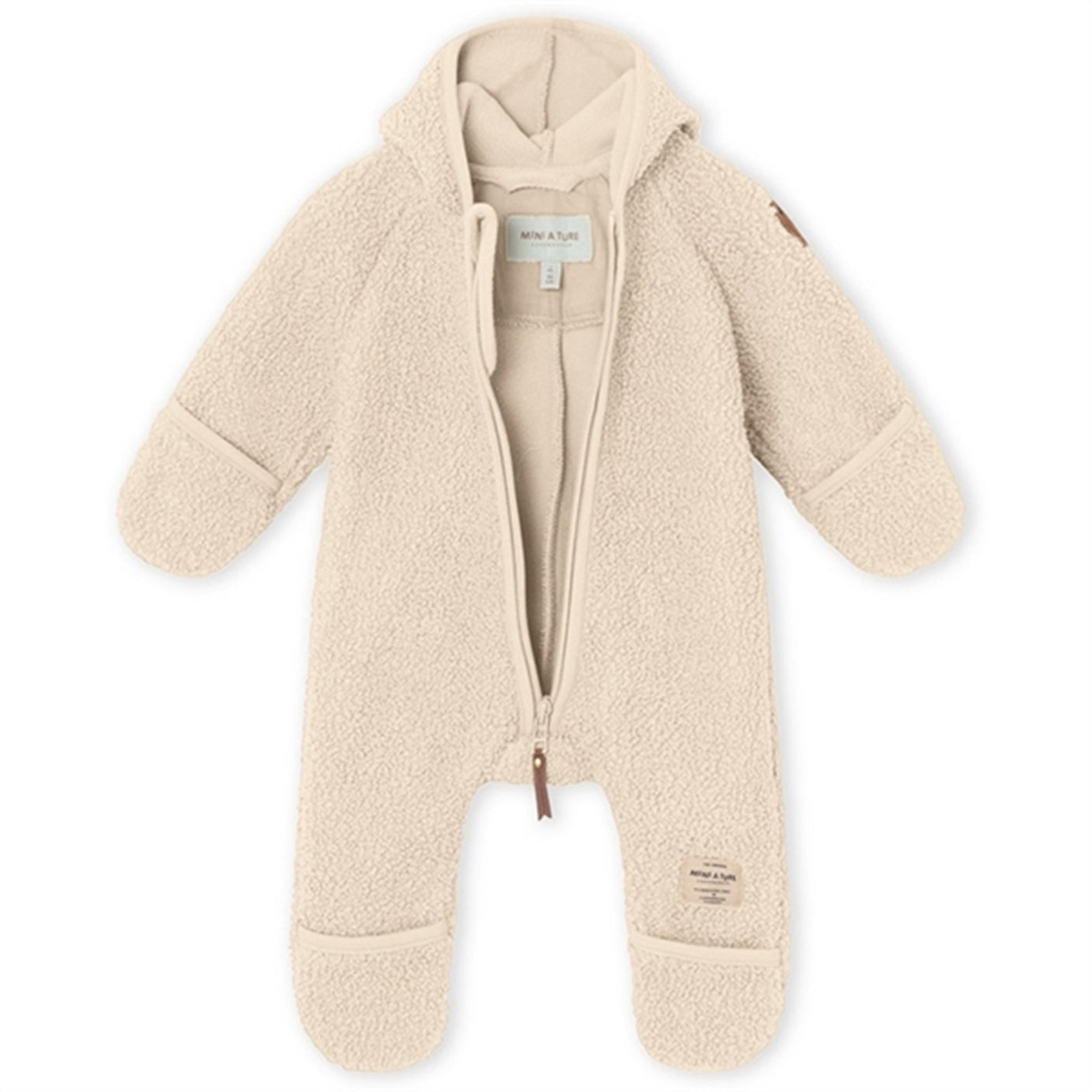 MINI A TURE Adel Teddy Fleece Jumpsuit Sand Dollar