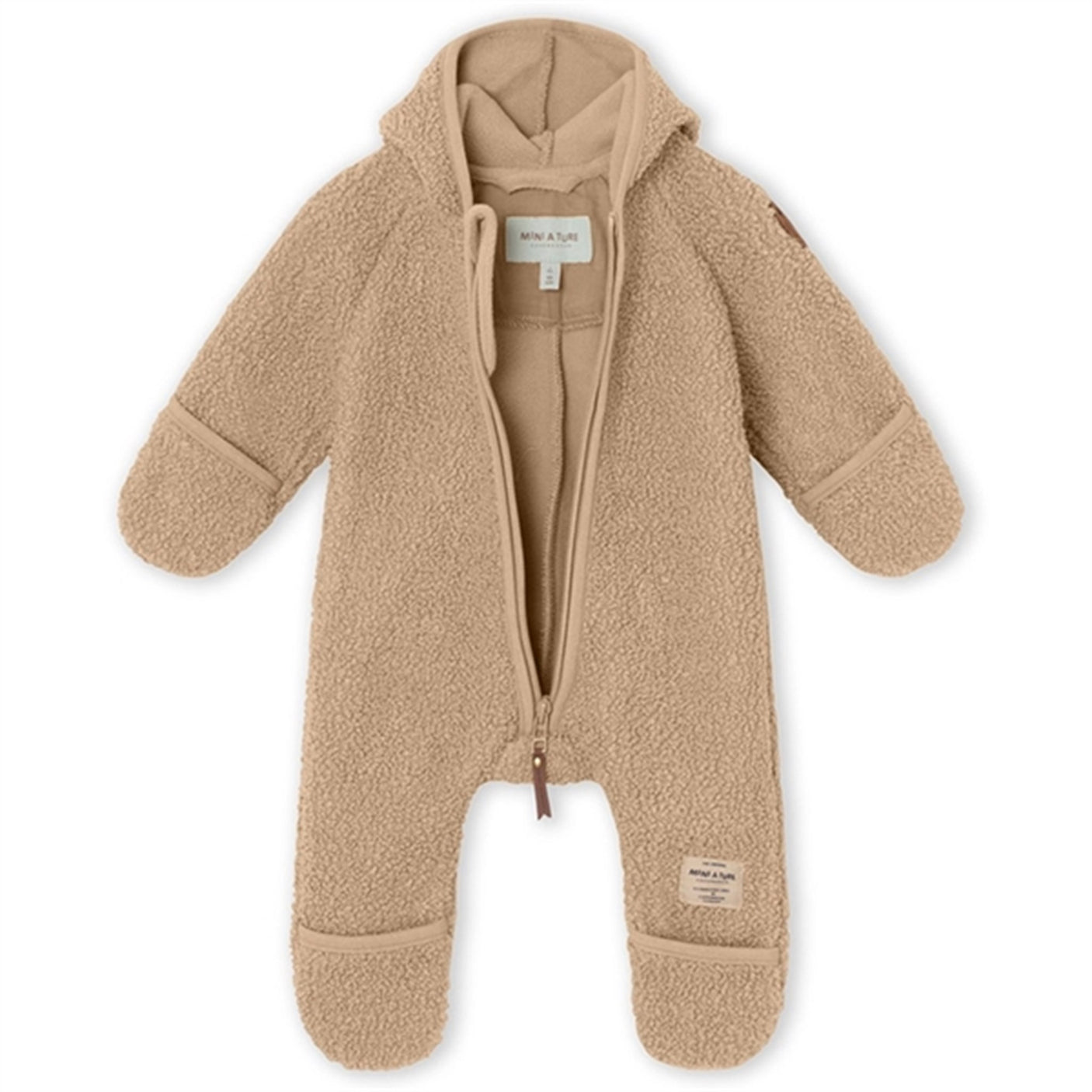 MINI A TURE Adel Teddy Fleece Jumpsuit Savannah Tan