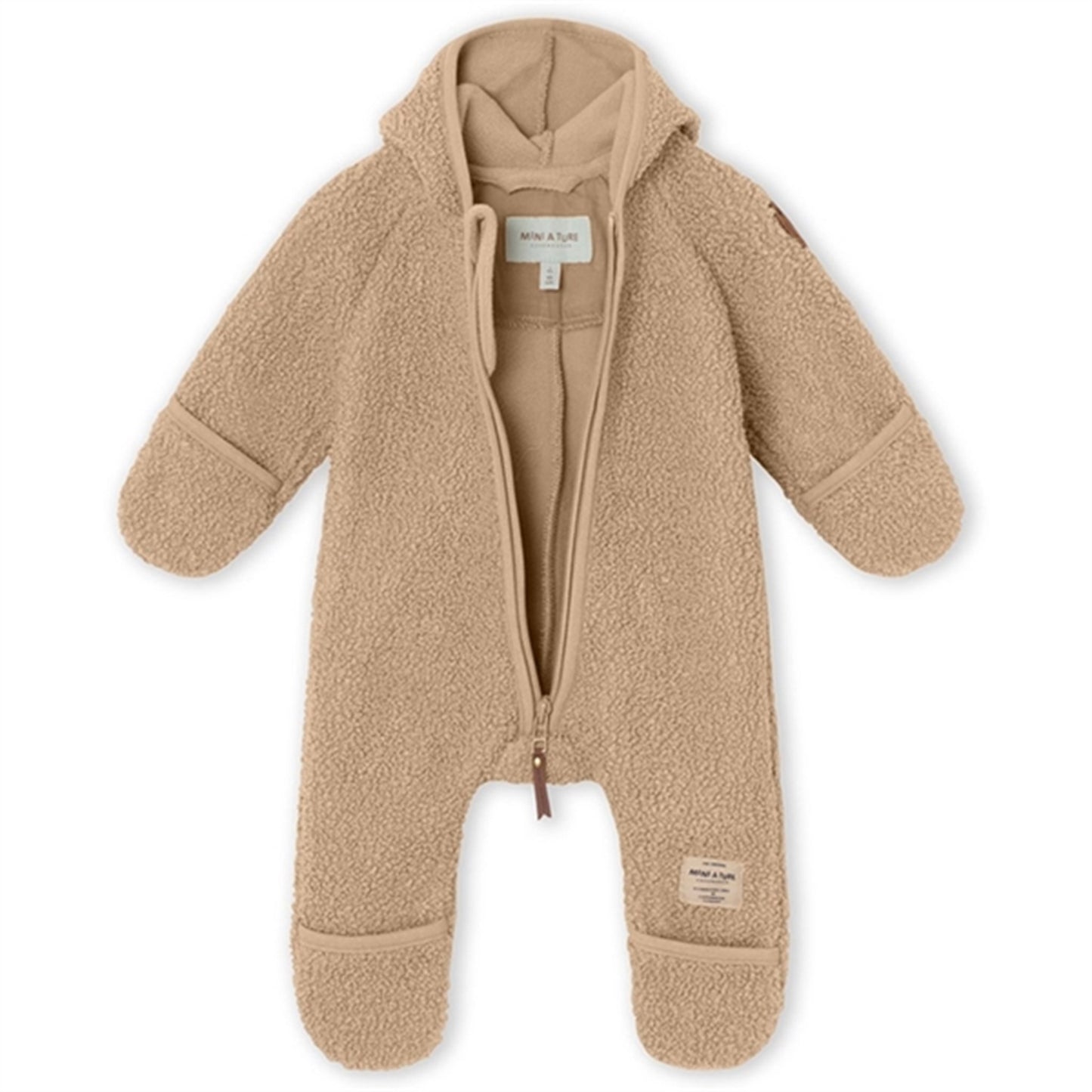 MINI A TURE Adel Teddy Fleece Jumpsuit Savannah Tan