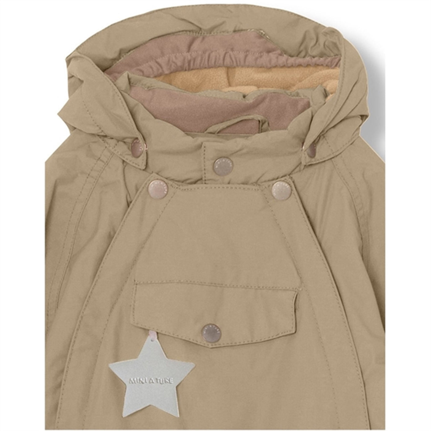 MINI A TURE Wisti Fleece Snow Suit Savannah Tan
