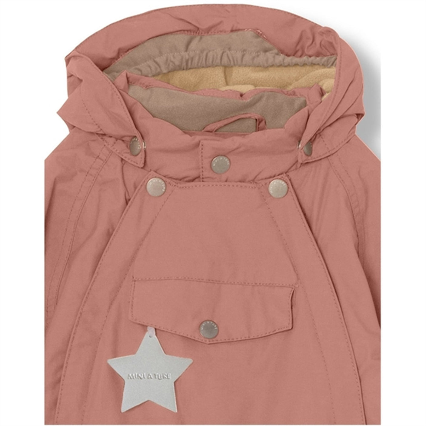 MINI A TURE Wisti Fleece Snow Suit Wood Rose